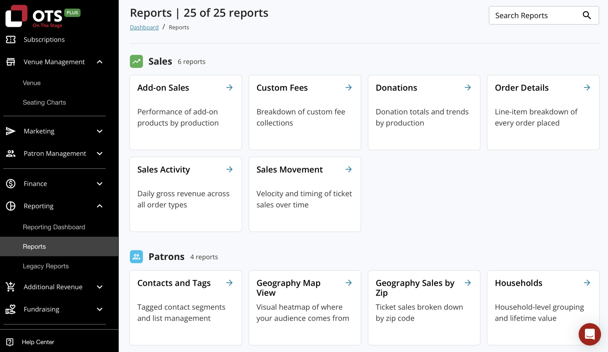 Reporting Dashboard Landing Page Reporting Dashboard Landing Page