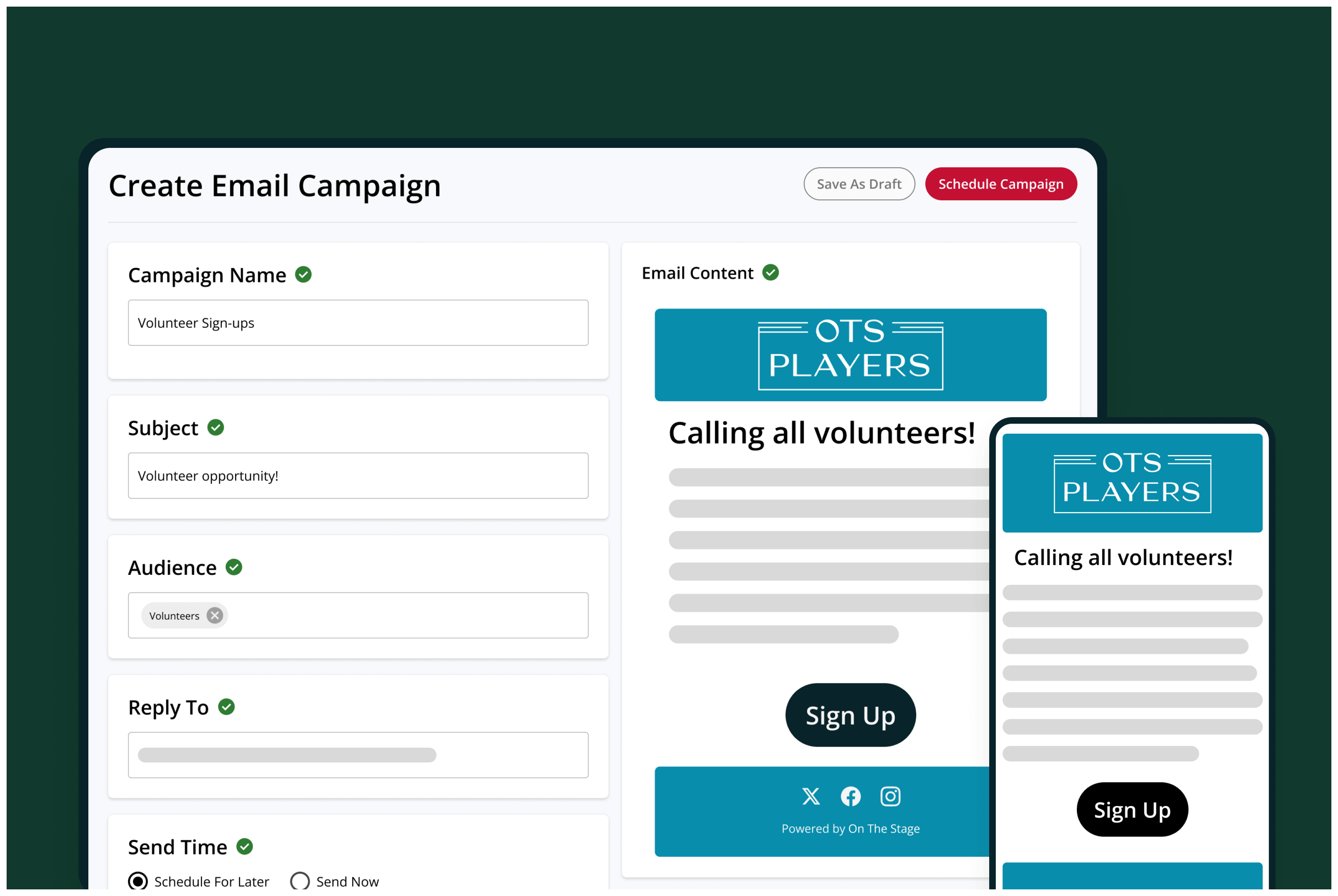 in-platform-emails-volunteer-campaign-ots-players-desktop-mobile-collage