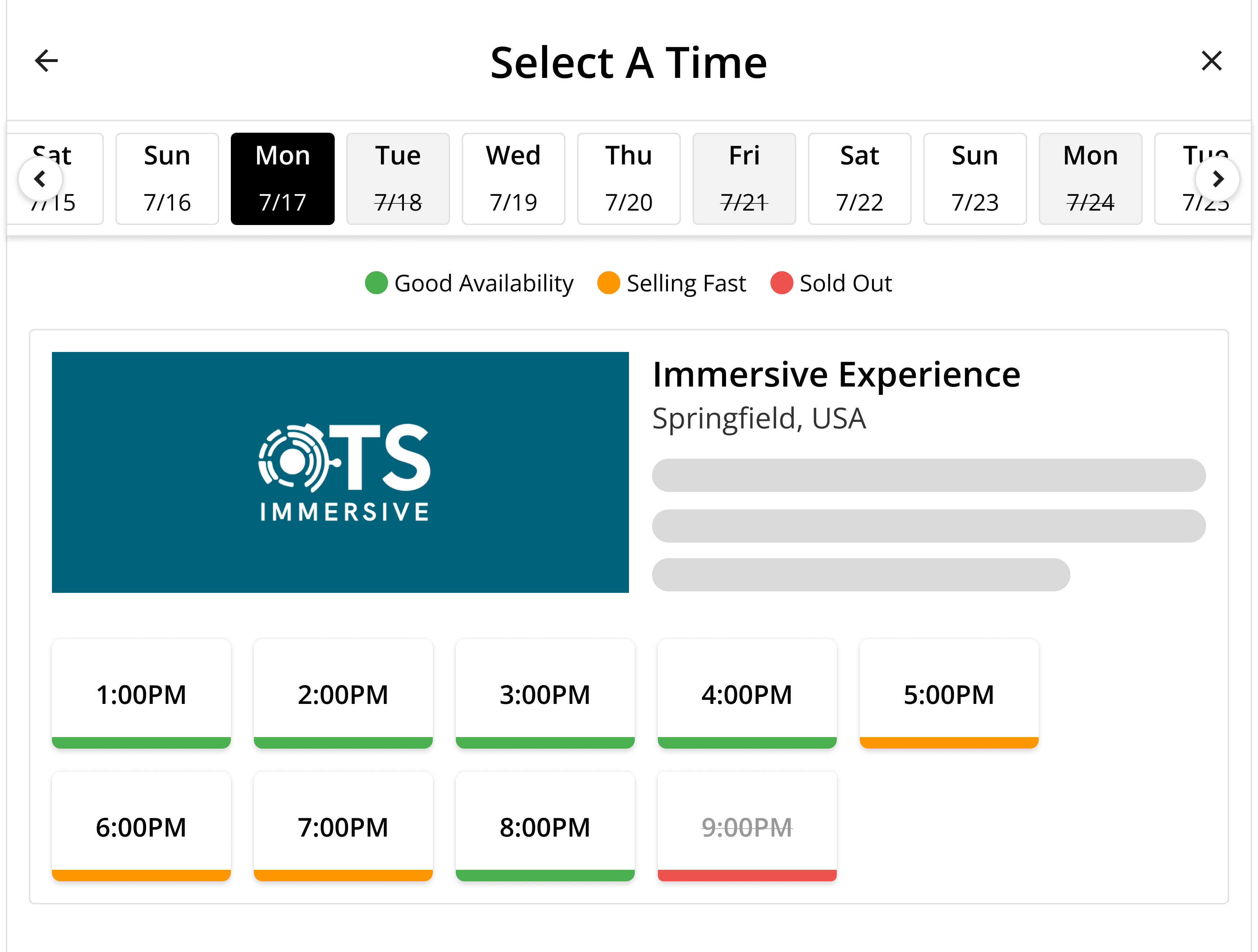 Time-based entry, as patrons see it in On The Stage