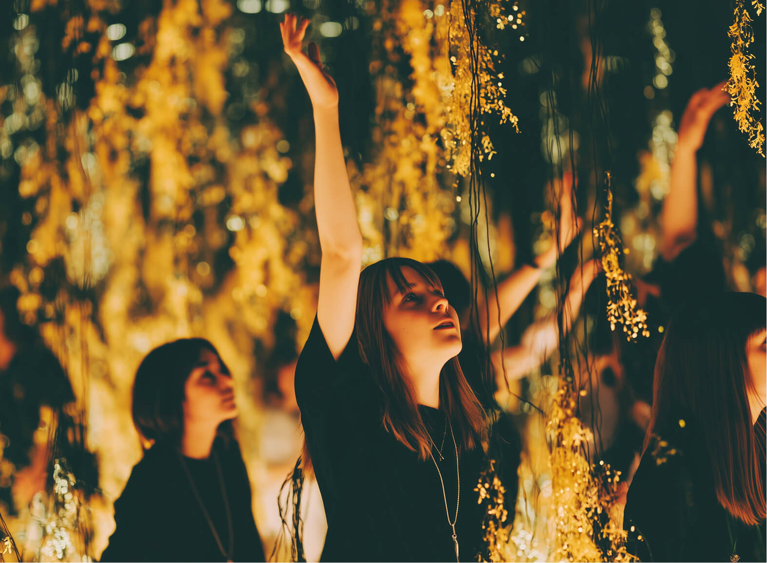 Guests exploring an immersive location-based entertainment attraction
